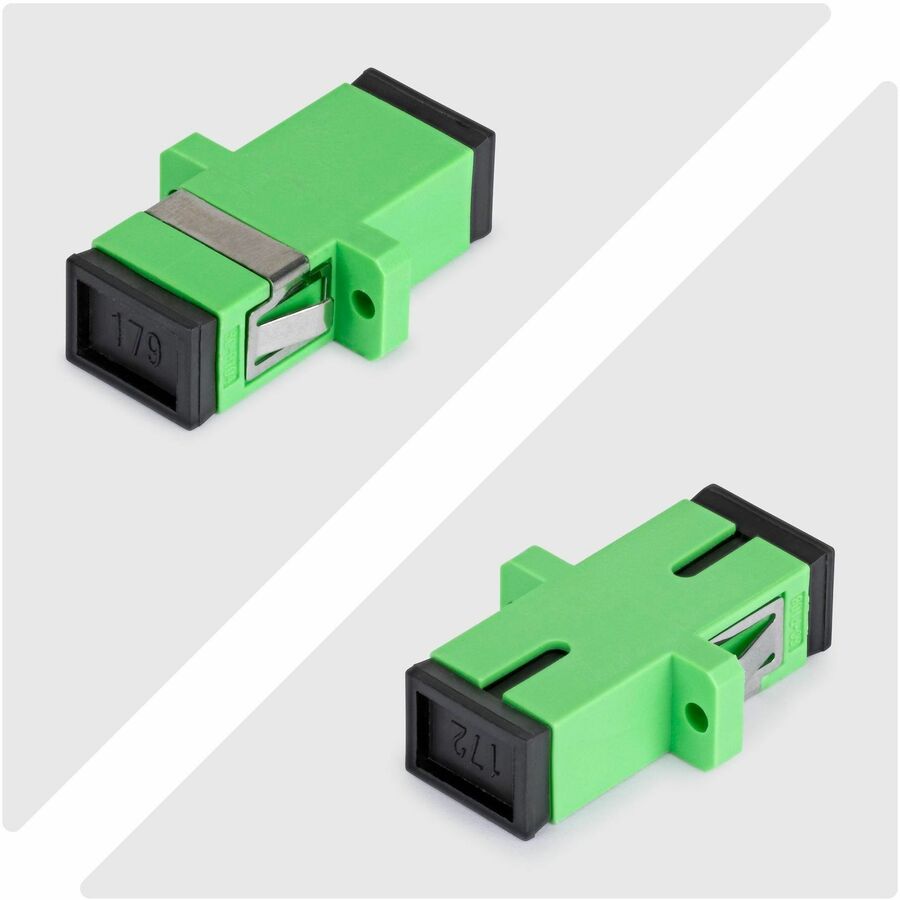Alternate-Image4 Image for StarTech SC to SC Coupler 10 Pack, OS2 Single Mode SC Fiber Optic Coupler with Flange, SC/APC Simplex Adapter