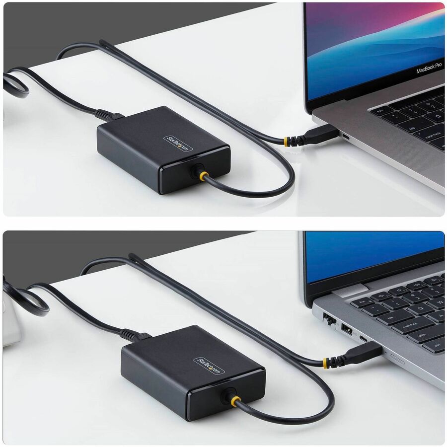 Alternate-Image2 Image for StarTech 100W USB-C Laptop Charger with 5ft (1.5m) Tethered USB-C Cable, Power Adapter Brick for Dell, HP ProBook, MacBook Pro