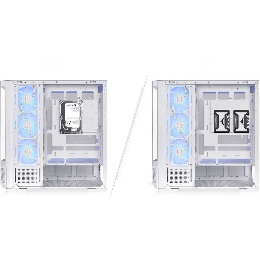 Alternate-Image6 Image for Thermaltake View 370 TG ARGB Snow Mid Tower Chassis
