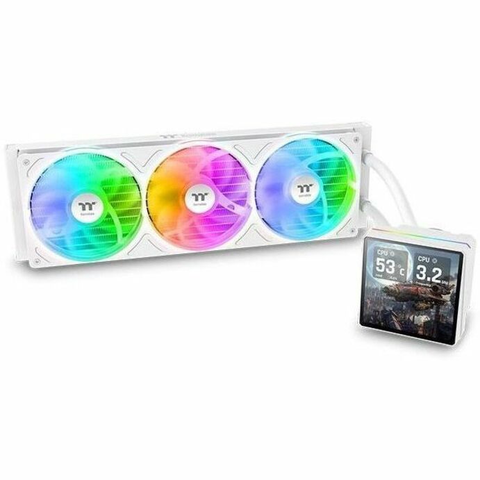 Alternate-Image1 Image for Thermaltake TH360 V3 Ultra ARGB Sync Snow Edition Cooling Fan/Radiator/Water Block/Pump