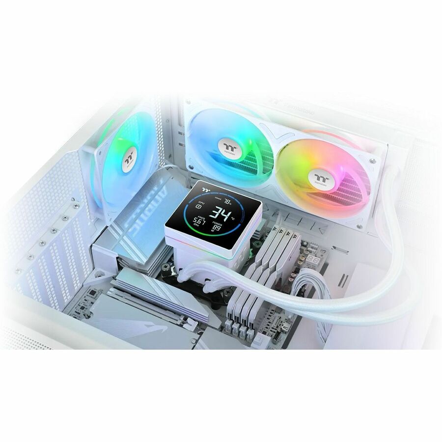 Alternate-Image7 Image for Thermaltake TH240-S V3 ARGB Sync Snow Edition Cooling Fan/Radiator/Water Block/Pump