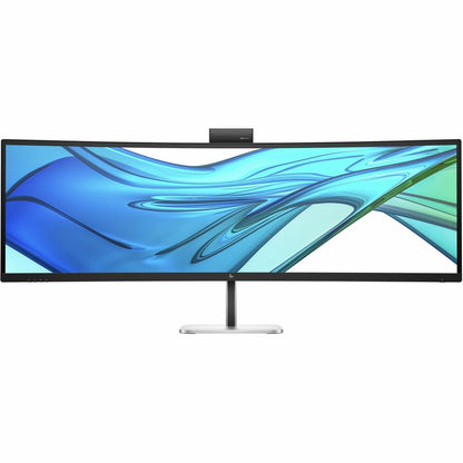 Front Image for HP 549pm 49" Class Webcam Dual Quad HD (DQHD) Curved Screen LED Monitor - 32:9 - Black, Silver