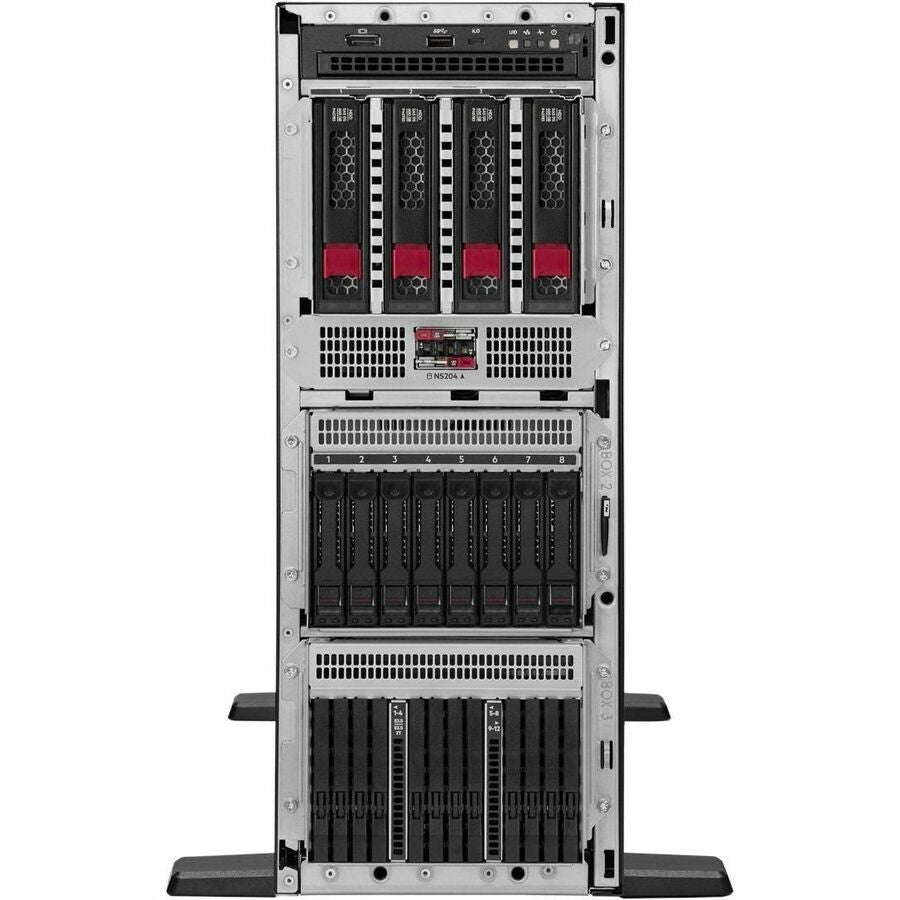 Alternate-Image1 Image for HPE ProLiant Compute ML350 Gen12 4U Tower Server - 1 x Intel Xeon 6505P 2.20 GHz - 32 GB RAM - 16 TB HDD - (2 x 8TB) HDD Configuration - Serial ATA/600, 12Gb/s SAS, NVMe Controller