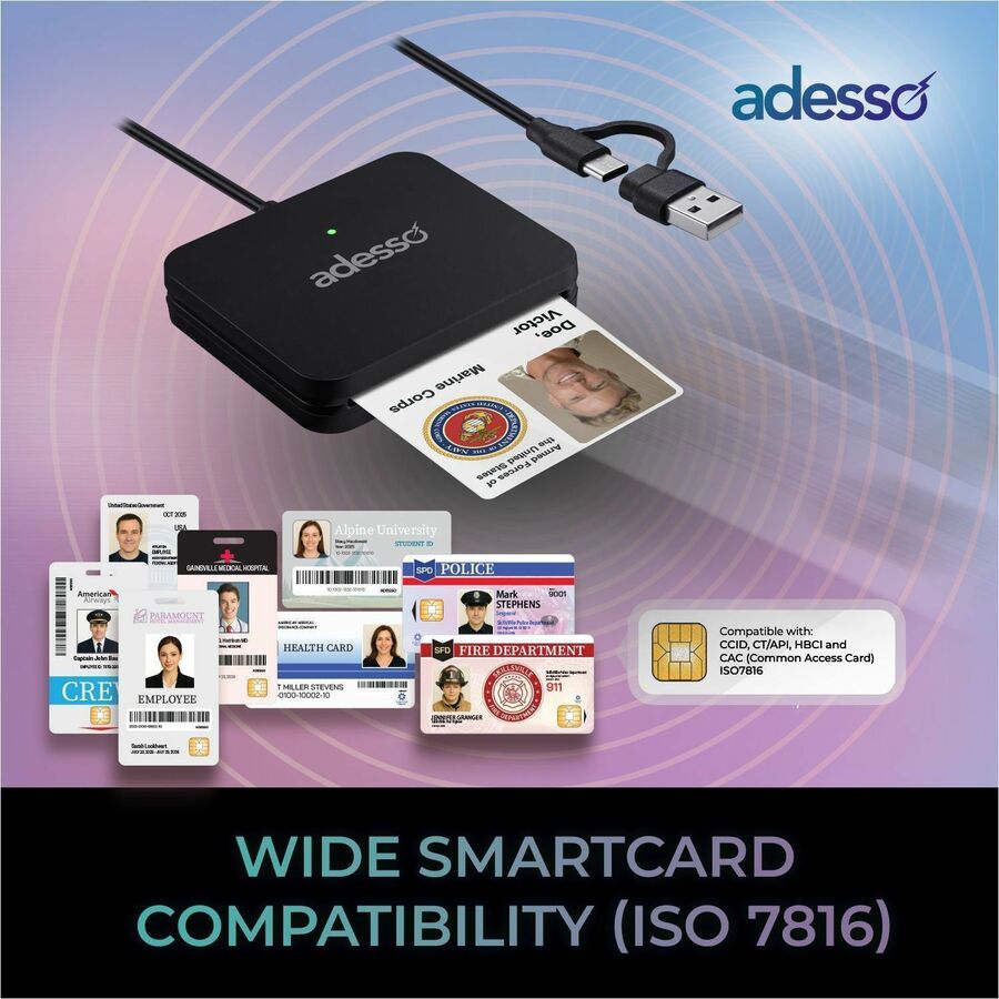 Alternate-Image7 Image for Adesso SCR-400 Smart Card Reader