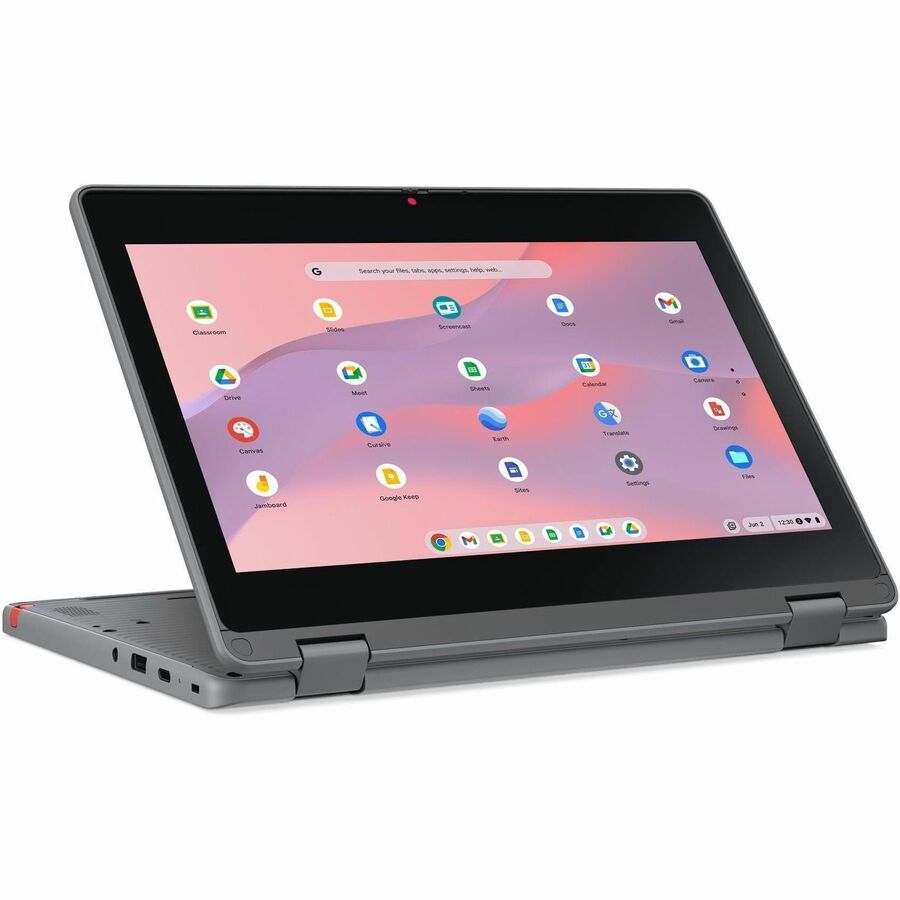 Alternate-Image3 Image for Lenovo Chromebook 500e Gen 5 M89 83TA0002US 11.6" Touchscreen Convertible 2 in 1 Chromebook - HD - 60 Hz - MediaTek - 4 GB - 64 GB Flash Memory - English (US) Keyboard - Luna Gray