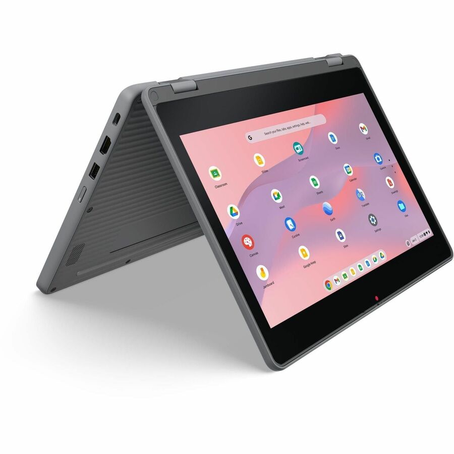 Alternate-Image4 Image for Lenovo Chromebook 500e Gen 5 M89 83TA0002US 11.6" Touchscreen Convertible 2 in 1 Chromebook - HD - 60 Hz - MediaTek - 4 GB - 64 GB Flash Memory - English (US) Keyboard - Luna Gray