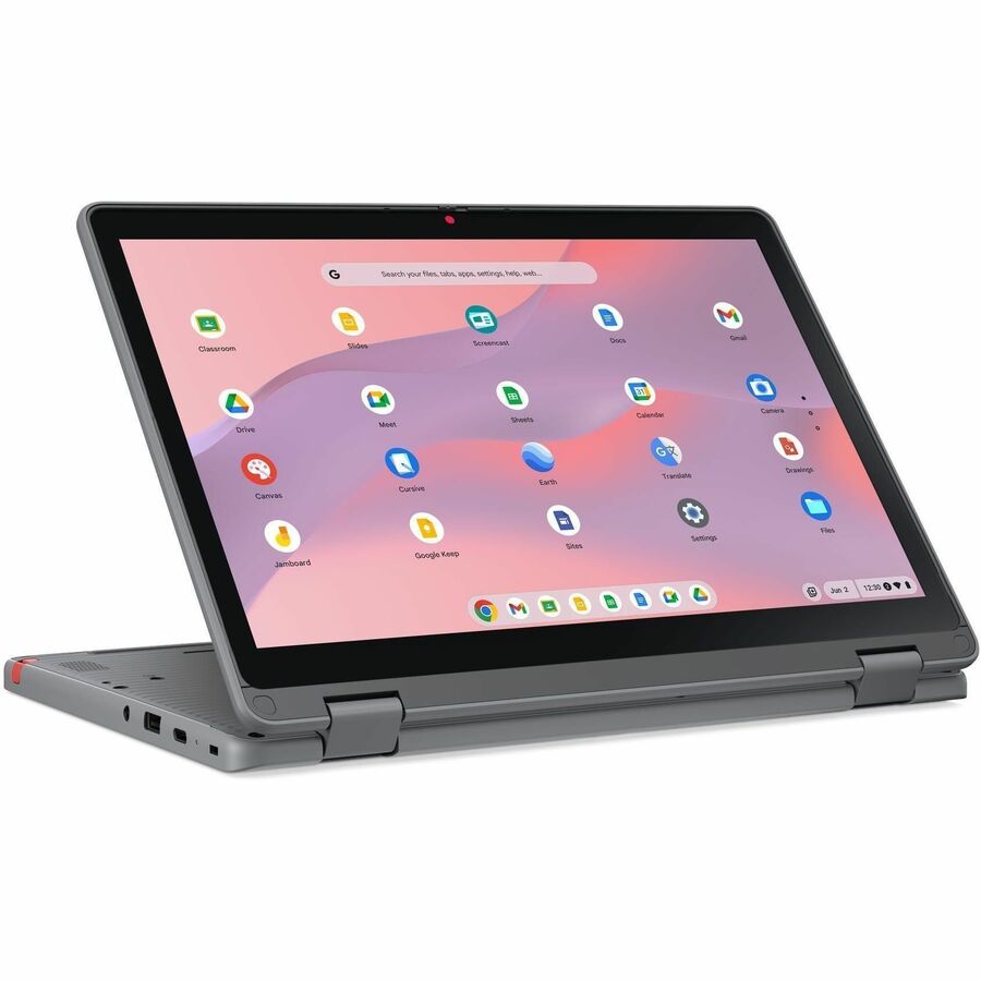 Alternate-Image8 Image for Lenovo Chromebook 500e Gen 5 M89 83TA0002US 11.6" Touchscreen Convertible 2 in 1 Chromebook - HD - 60 Hz - MediaTek - 4 GB - 64 GB Flash Memory - English (US) Keyboard - Luna Gray