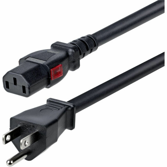 Main Image for StarTech 6.6ft (2m) Heavy Duty Power Cord, NEMA 5-15P to Locking C13, 125V 15A, 14AWG, Replacement AC Power Cable, UL Listed, TAA