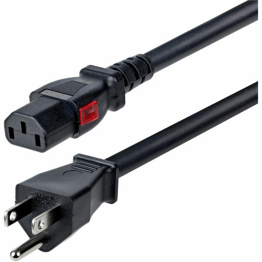 Main Image for StarTech 15ft (4.5m) Heavy Duty Power Cord, NEMA 5-15P to Locking C13, 125V 15A, 14AWG, Replacement AC Power Cable, UL Listed, TAA