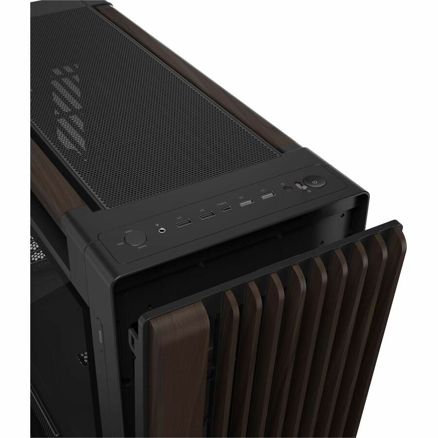 Alternate-Image5 Image for Asus ProArt PA602 Wood Edition Modern Black - Tempered Glass Panel