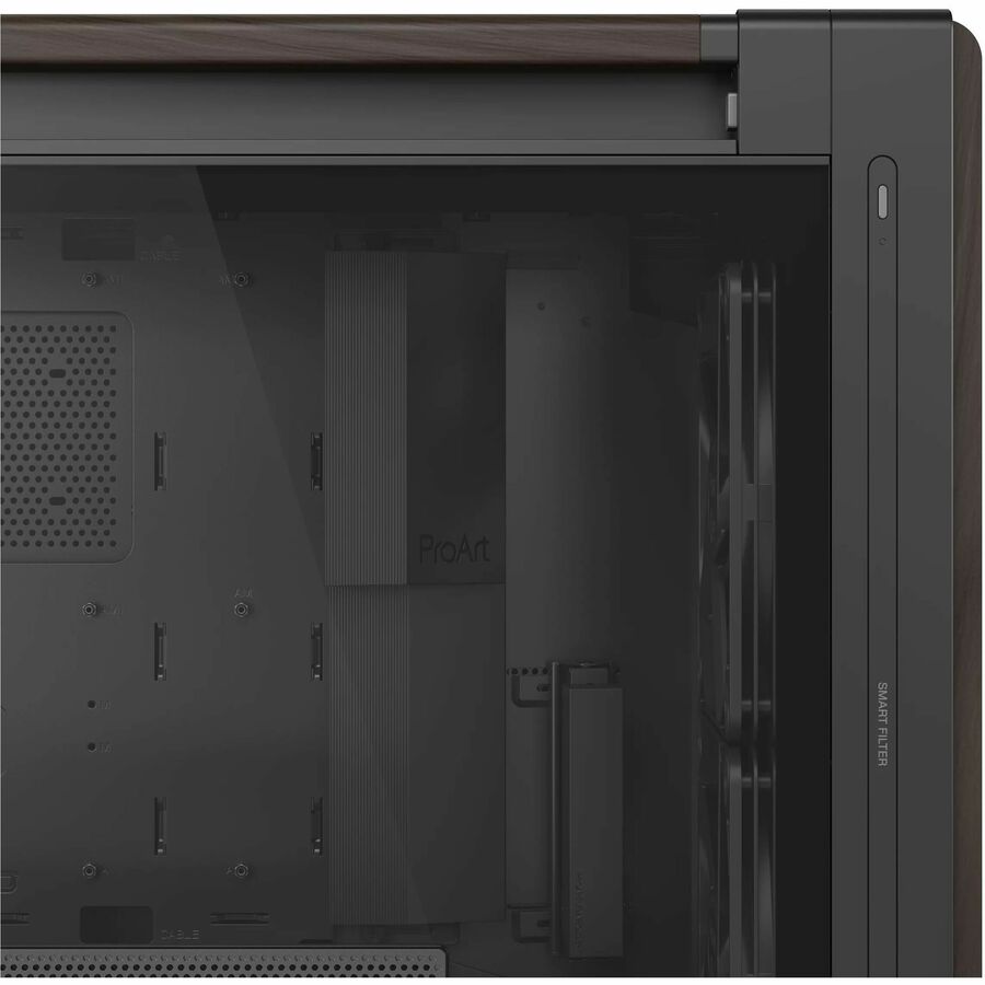 Alternate-Image8 Image for Asus ProArt PA602 Wood Edition Modern Black - Tempered Glass Panel