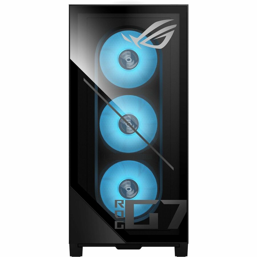 Front Image for Asus ROG GM700 GM700TZ-PB564 Gaming Desktop Computer - AMD Ryzen 5 8400F - 16 GB - 1 TB PCI Express NVMe 4.0 SSD - Black