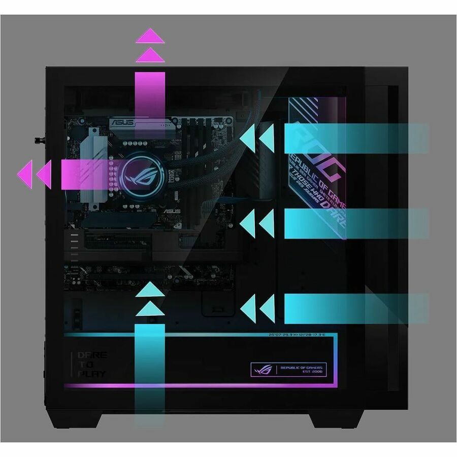 Alternate-Image10 Image for Asus ROG GM700 GM700TZ-PB564 Gaming Desktop Computer - AMD Ryzen 5 8400F - 16 GB - 1 TB PCI Express NVMe 4.0 SSD - Black