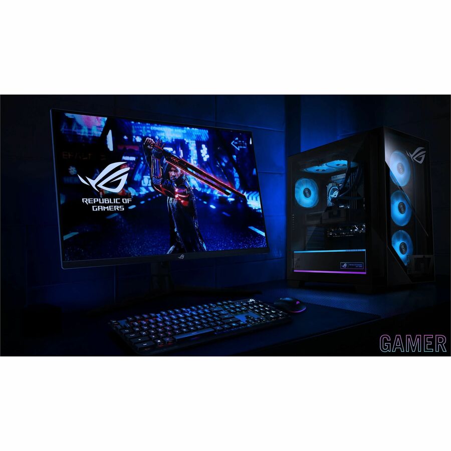 Life-Style Image for Asus ROG GM700 GM700TZ-PB564 Gaming Desktop Computer - AMD Ryzen 5 8400F - 16 GB - 1 TB PCI Express NVMe 4.0 SSD - Black