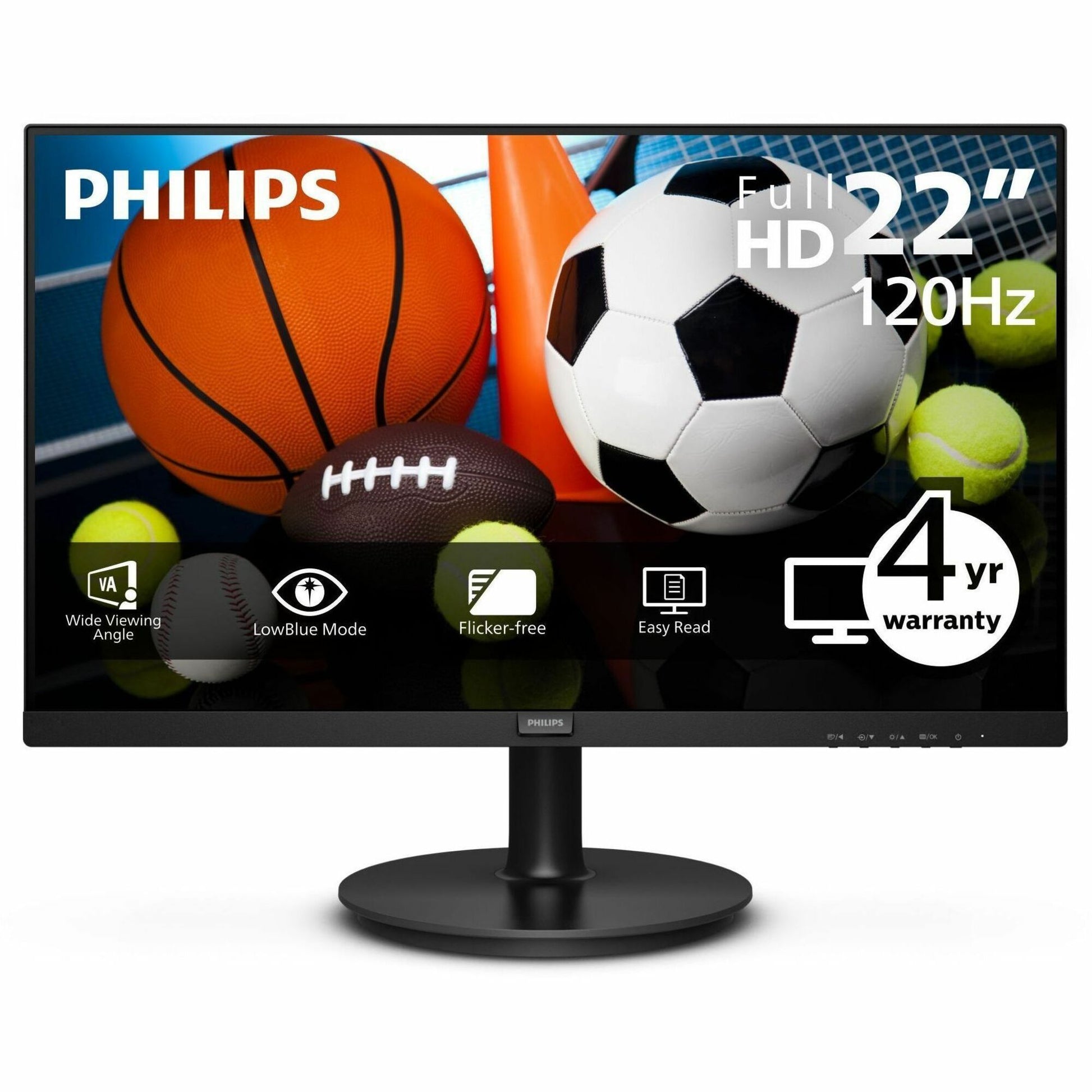 Main Image for Philips V-line 221V8LB3S 22" Class Full HD LED Monitor - 16:9 - Textured Black