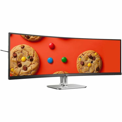 Right Image for Philips 49B2U5900C 49" Class Dual Quad HD (DQHD) Curved Screen LED Monitor - 32:9 - Textured Silver