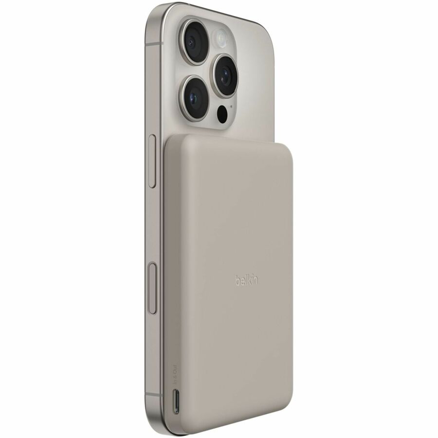 Alternate-Image6 Image for Belkin BoostCharge Slim Magnetic Power Bank 5K, Sand