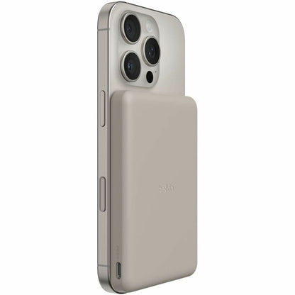 Alternate-Image6 Image for Belkin BoostCharge Slim Magnetic Power Bank 5K, Sand