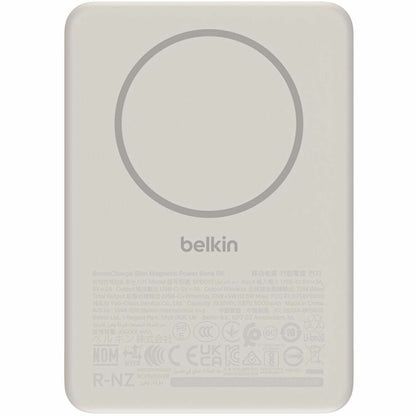 Alternate-Image1 Image for Belkin BoostCharge Slim Magnetic Power Bank 5K, Sand