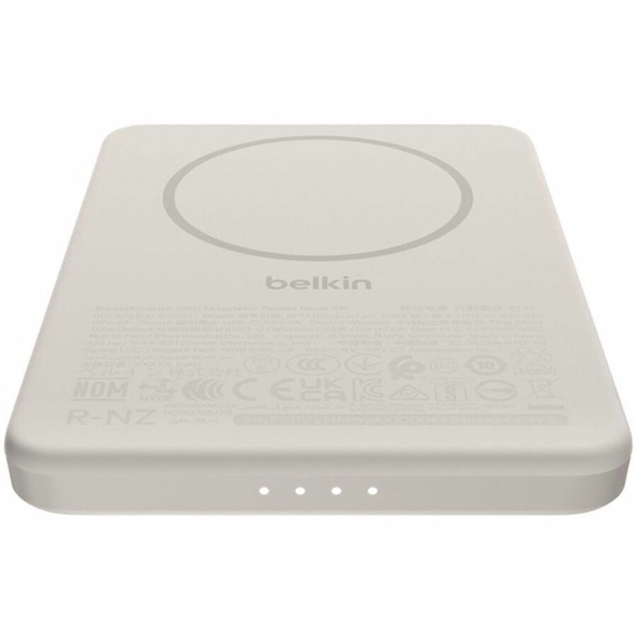 Alternate-Image2 Image for Belkin BoostCharge Slim Magnetic Power Bank 5K, Sand