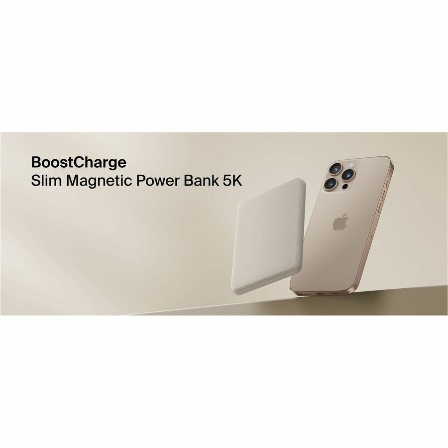 Alternate-Image5 Image for Belkin BoostCharge Slim Magnetic Power Bank 5K, Sand