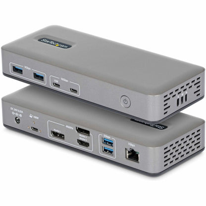 Main Image for StarTech Triple-Monitor USB-C Docking Station, DP / HDMI, 4K 60Hz, 100W Laptop Charging, 1GbE, Driverless, Multi-Monitor Dock
