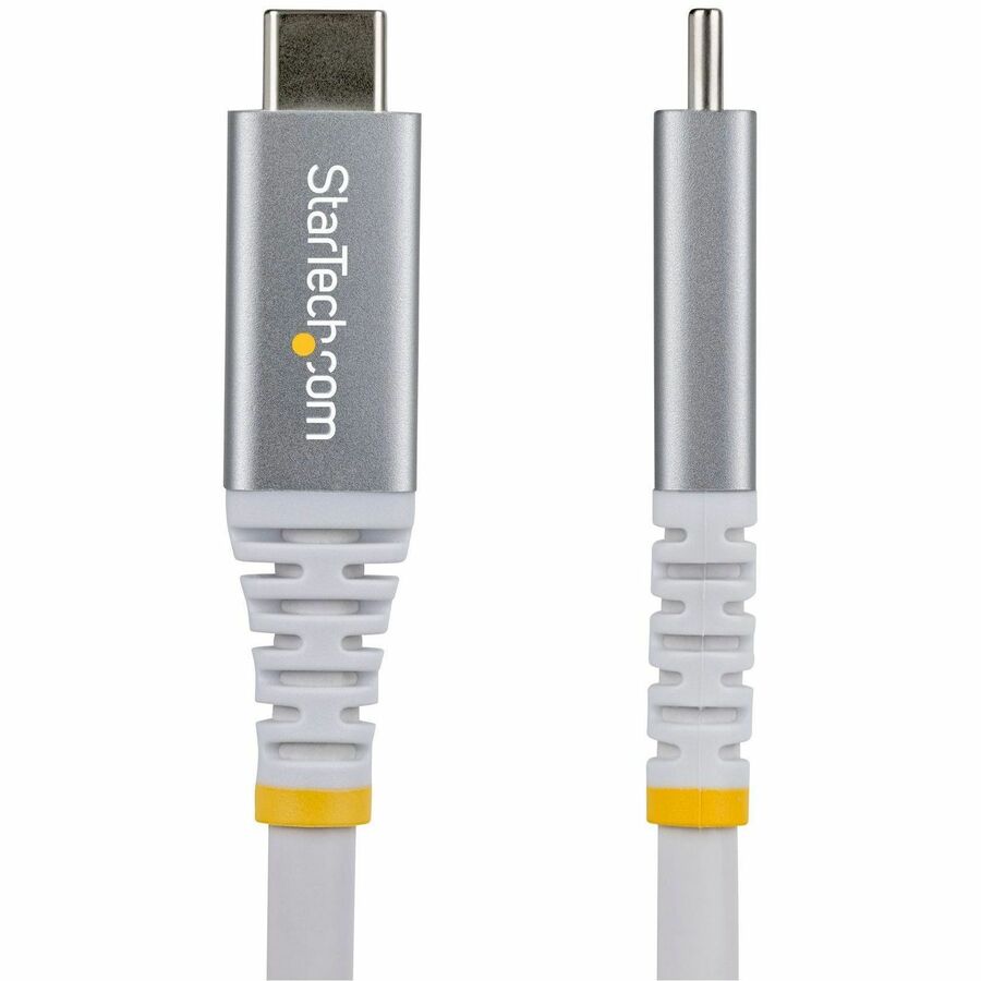 Alternate-Image1 Image for StarTech 10ft (3m) USB4 Cable, 20Gbps, USB-IF Certified USB-C Cable, 60W, 4K120Hz DP 2.1, TPE Jacket, White USB-C Cord