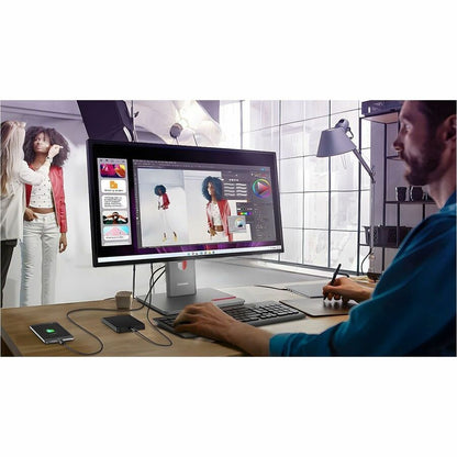 Life-Style Image for Lenovo ThinkVision P32UD-40 32" Class 4K UHD LED Monitor - 16:9 - Raven Black