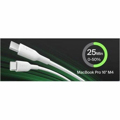 Alternate-Image10 Image for Belkin BoostCharge Pro Braided USB-C to Dual USB-C Cable 140W, White, 5ft/1.5m