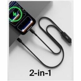 Alternate-Image8 Image for Belkin BoostCharge Pro Braided USB-C to Dual USB-C Cable 140W, Black, 5ft/1.5m