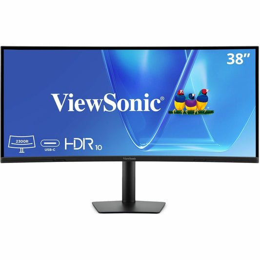 Main Image for ViewSonic VG3820C 38 Inch 1600p Ultrawide Curved Monitor, IPS Display with 96W USB-C and KVM Switch for Productive Multi-Tasking, Advanced Ergonomics, HDMI, and DisplayPort Inputs