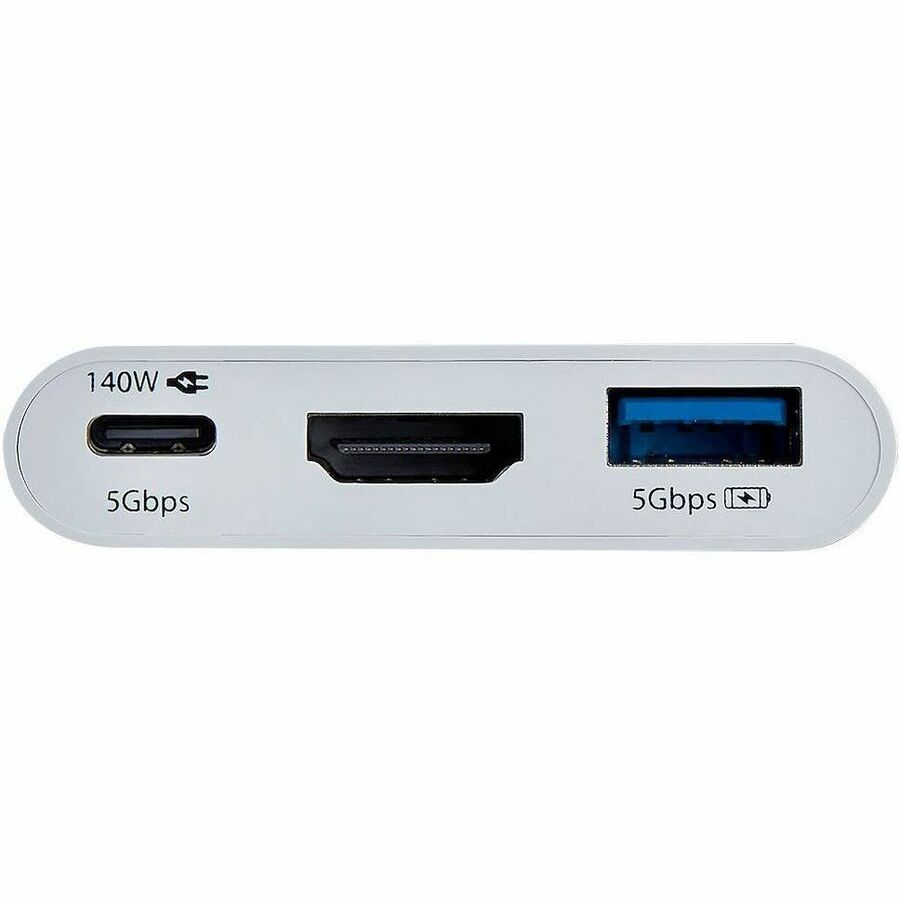 Front Image for StarTech USB-C to HDMI Multiport Adapter with 140W PD Charging, 4K 60Hz HDMI, USB 5Gbps Hub, Mini Dock