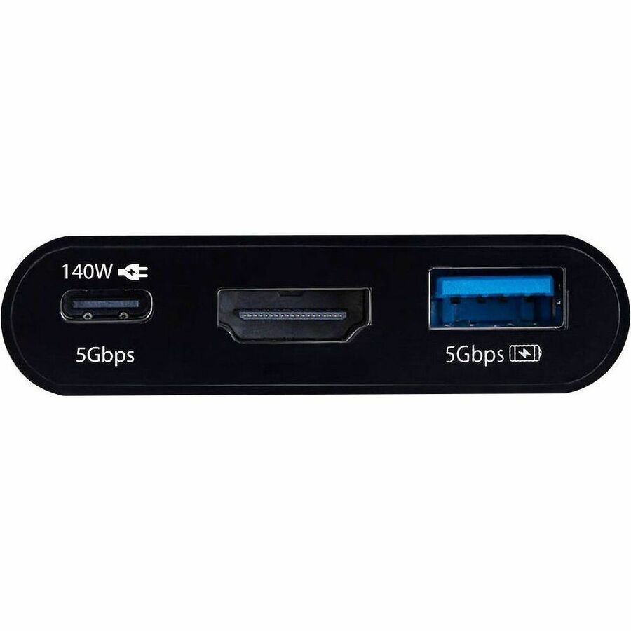 Front Image for StarTech USB-C to HDMI Multiport Adapter with 140W PD Charging, 4K 60Hz HDMI, USB 5Gbps Hub, Mini Dock