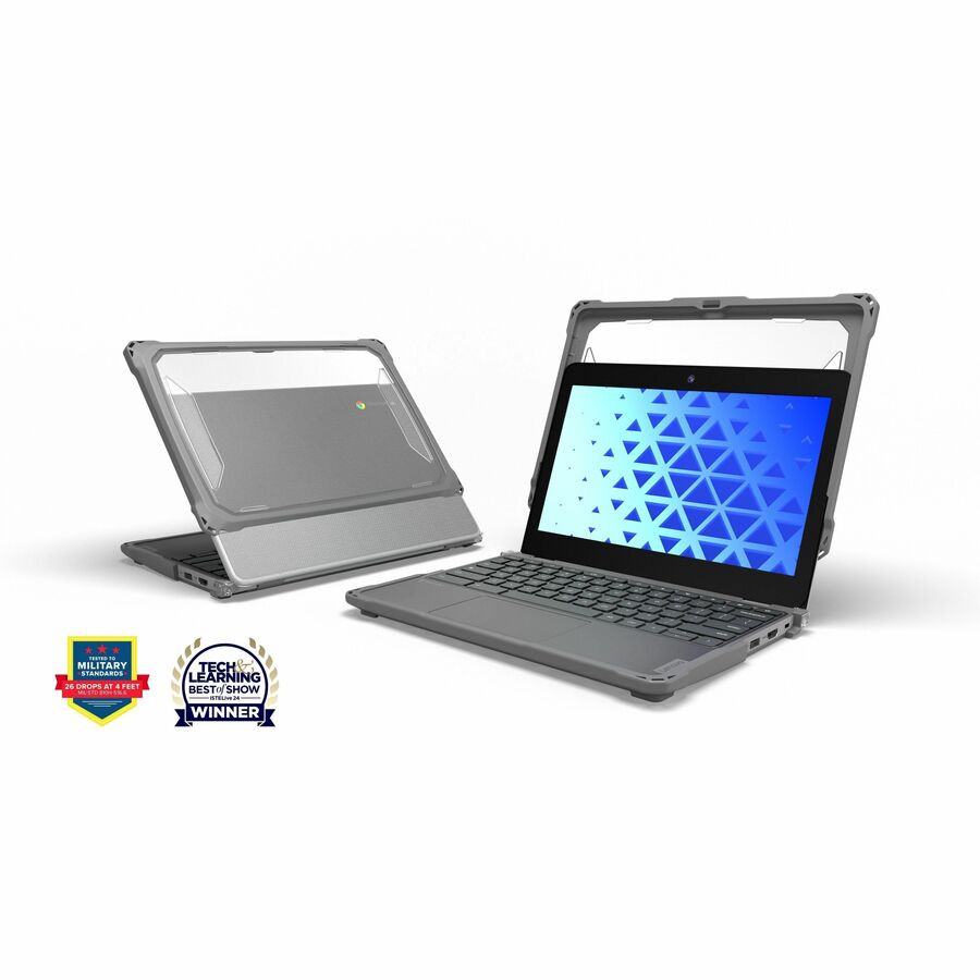 Alternate-Image10 Image for MAXCases Extreme Shell-F3 Slide Chromebook Case for Lenovo 500e G5 Chromebook (Gray/Clear)