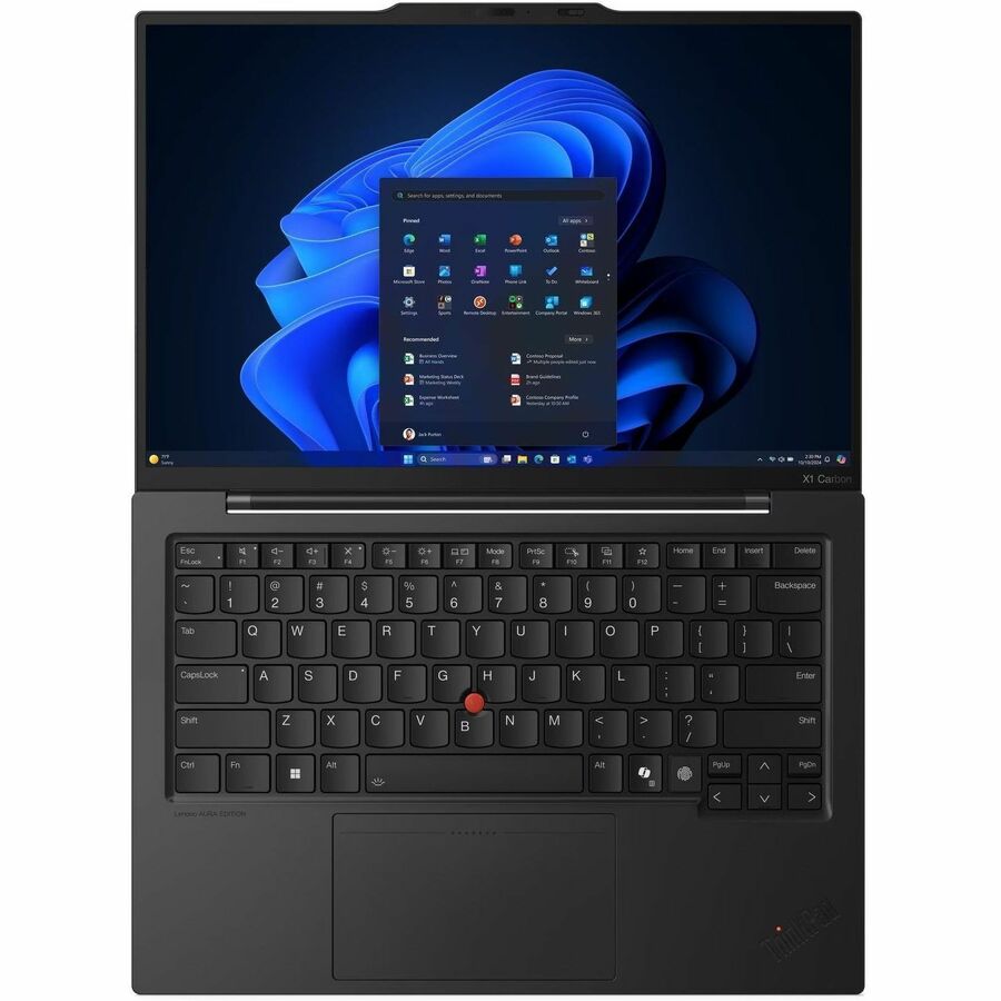 Alternate-Image4 Image for Lenovo ThinkPad X1 Carbon Gen 13 Aura Edition 21NS0163US 14" Copilot+ PC Ultrabook - 2.8K - 120 Hz - Intel Core Ultra 7 268V - Intel Evo Platform - 32 GB - 512 GB SSD - English Keyboard - Black Paint