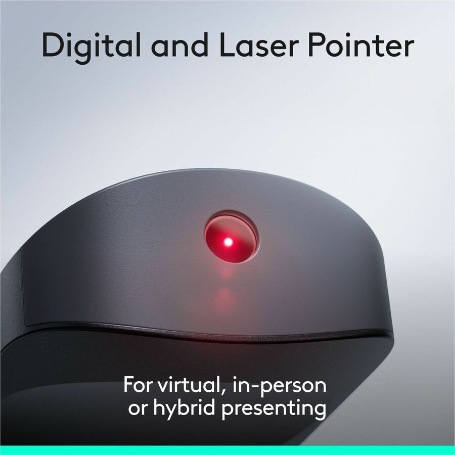 Alternate-Image5 Image for Logitech Spotlight 2 Presentation Remote, Wireless Presentation Clicker with Haptics, Digital Highlighting, Customizable Actions, Laser Pointer, Quick Charge, Bluetooth&reg;, and USB-C, Graphite