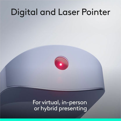 Alternate-Image5 Image for Logitech Spotlight 2 Presentation Remote, Wireless Presentation Clicker with Haptics, Digital Highlighting, Customizable Actions, Laser Pointer, Quick Charge, Bluetooth&reg;, and USB-C, Lilac