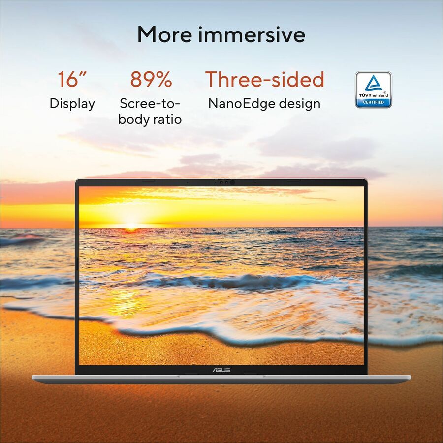 Alternate-Image8 Image for Asus Vivobook 16 M1607 M1607GA-DS76 16" Copilot+ PC Notebook - WUXGA - 60 Hz - AMD Ryzen AI 7 445 - 16 GB - 1 TB SSD