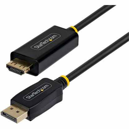 Alternate-Image2 Image for StarTech 6ft DisplayPort to HDMI Adapter Cable with Gripping Connector, 4K 60Hz, HDR, Uni-directional DP to HDMI Video Converter