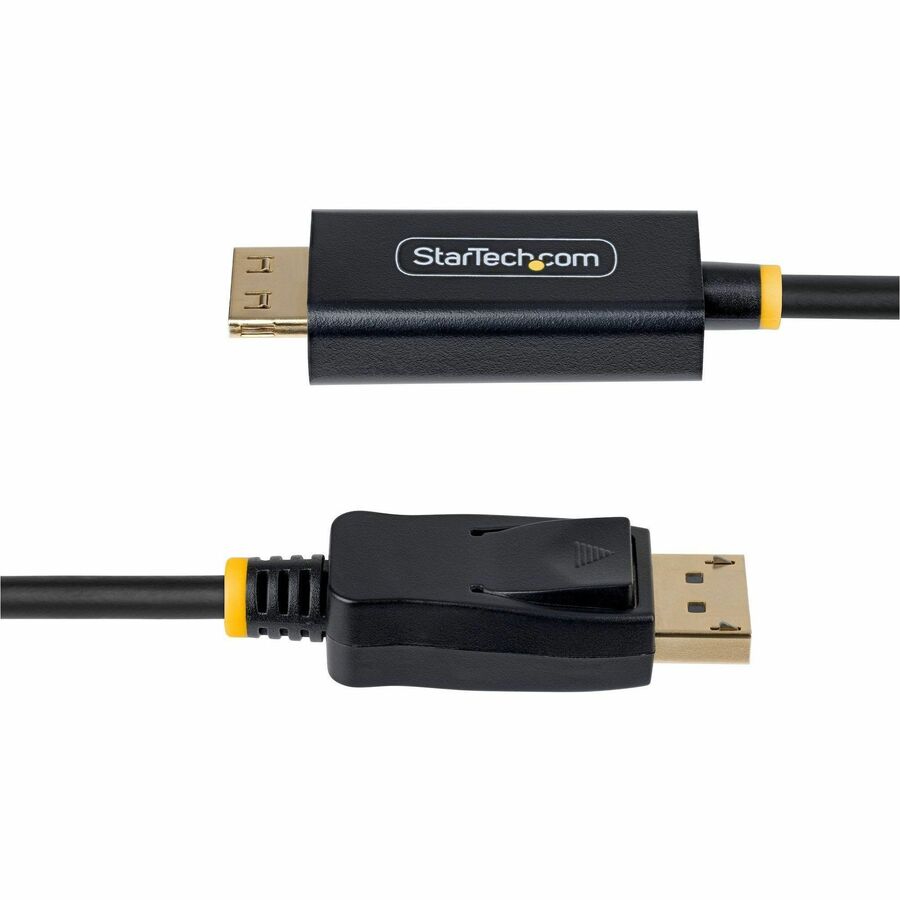 Alternate-Image5 Image for StarTech 3ft DisplayPort to HDMI Adapter Cable with Gripping Connector, 4K 60Hz, HDR, Uni-directional DP to HDMI Video Converter