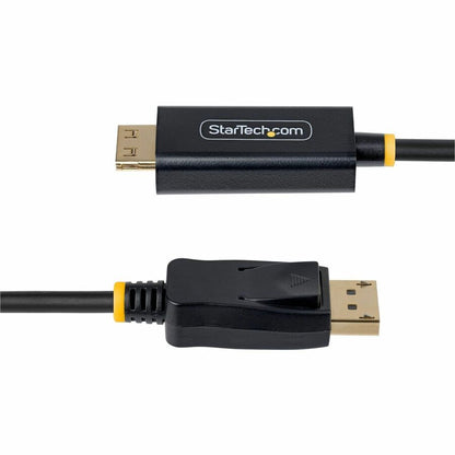 Alternate-Image5 Image for StarTech 3ft DisplayPort to HDMI Adapter Cable with Gripping Connector, 4K 60Hz, HDR, Uni-directional DP to HDMI Video Converter