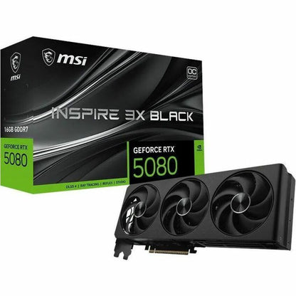 Alternate-Image5 Image for MSI GeForce RTX™ 5080 16G INSPIRE 3X OC BLACK - G5080-16I3CB - 16GB GDDR7 - DisplayPort - HDMI