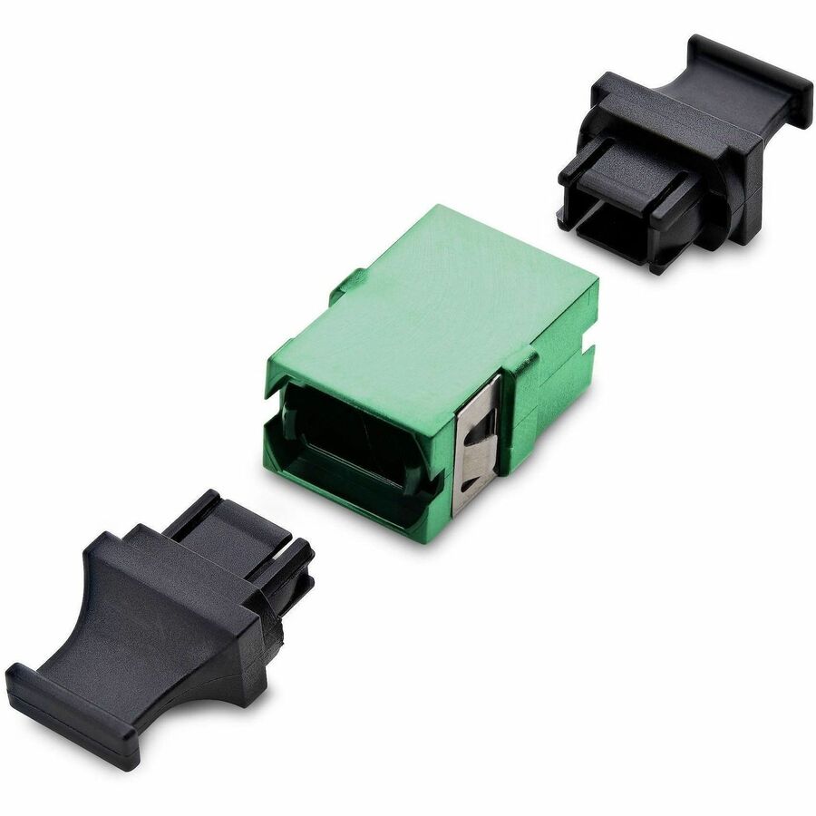 Alternate-Image1 Image for StarTech MPO/MTP Coupler, Single Mode MPO Fiber Coupler, Key Up-Key Down, Fiber Optic MPO/MTP-APC Coupler for Patch Panels/Enclosures