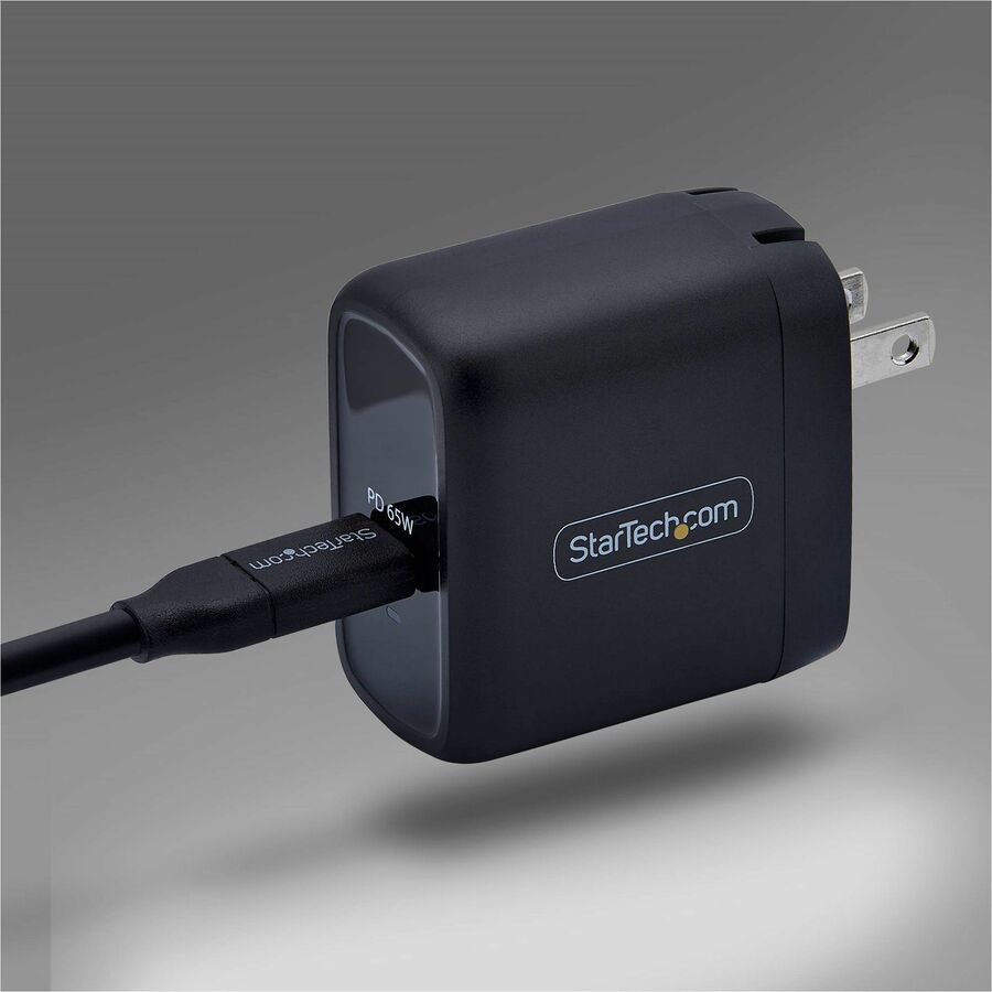 Alternate-Image4 Image for StarTech 65W USB-C Laptop Charger, GaN Charger with Power Adapter Brick for Dell, XPS, HP ProBook, MacBook Pro, Microsoft Surface Pro