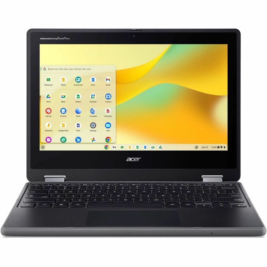 Front Image for Acer Chromebook Spin 511 R757T R757T-C3JE 11.6" Touchscreen Rugged Convertible 2 in 1 Chromebook - HD - 60 Hz - Intel N150 - 8 GB - 64 GB Flash Memory - English (US) Keyboard - Black