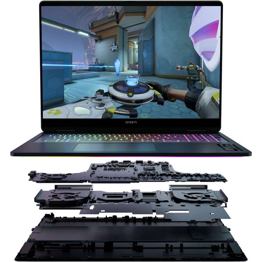 Alternate-Image2 Image for OMEN MAX 16-ak0000 16-ak0047nr 16" Gaming Notebook - WQXGA - 240 Hz - AMD Ryzen AI 7 H 350 - 16 GB - 1 TB SSD - Shadow Black