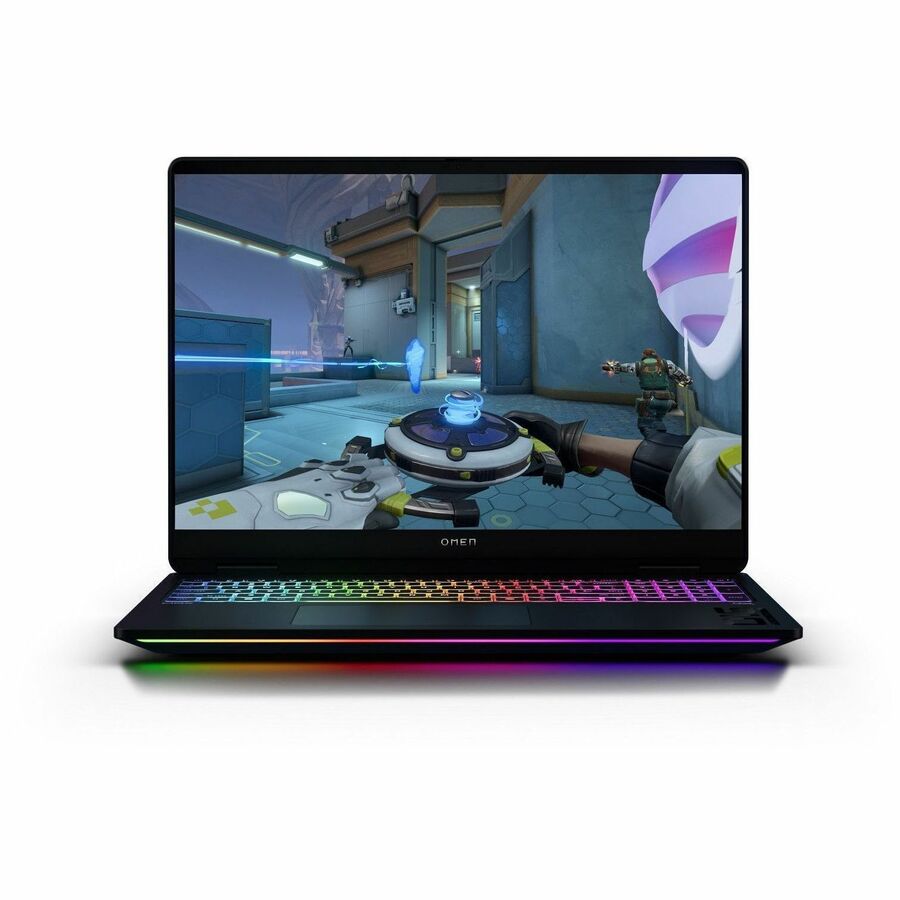 Front Image for OMEN MAX 16-ah0000 16-ah0057nr 16" Gaming Notebook - 2K - 165 Hz - Intel Core Ultra 7 255HX - 16 GB - 1 TB SSD - Shadow Black
