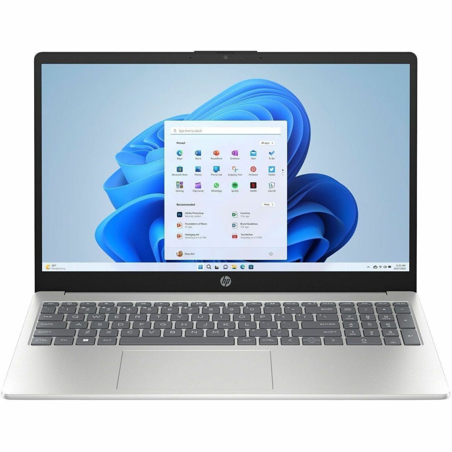 Main Image for HP 15-fd0000 15-fd0005cl 15.6" Touchscreen Notebook - Full HD - Intel Core i5 13th Gen i5-1334U - 8 GB - 512 GB SSD - Natural Silver