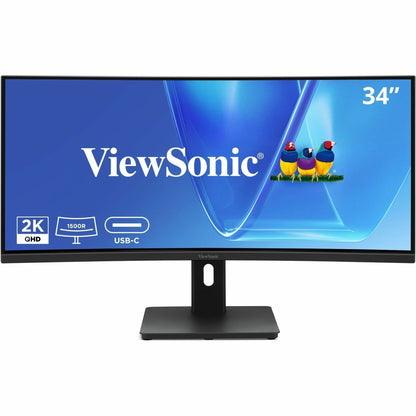 Main Image for ViewSonic VG3409C 34 Inch 1440p Ultrawide Monitor, Curved VA Display with 120Hz for Smooth Home and Office Productivity, Advanced Ergonomics, 96W USB-C, RJ45, HDMI, and DisplayPort Inputs