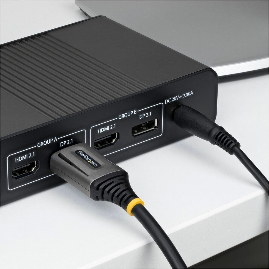 Alternate-Image6 Image for StarTech 6ft DisplayPort 2.1 Cable, VESA Certified DP80 DisplayPort Cable, 10K/8K 60Hz, 16K 60Hz/8K 240Hz w/DSC 1.2a, DP 2.1 Cord